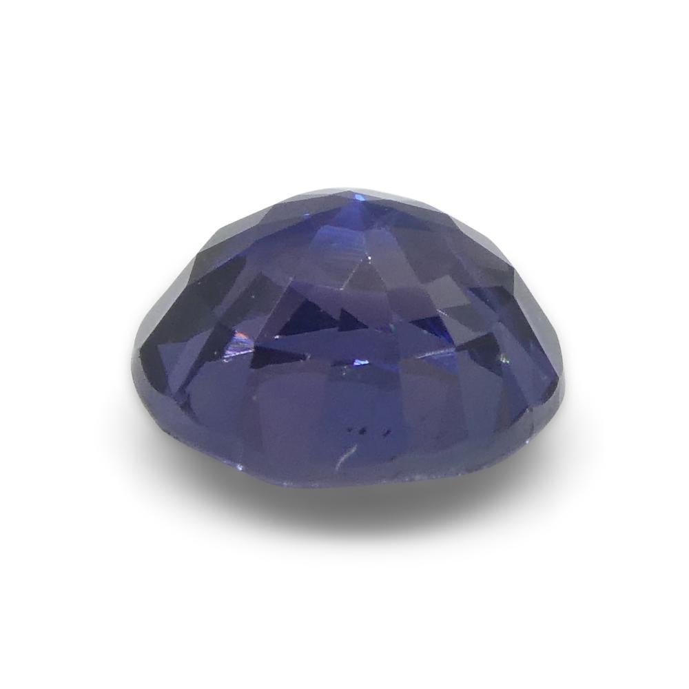 1ct Round Blue Sapphire from Madagascar, Unheated For Sale 4