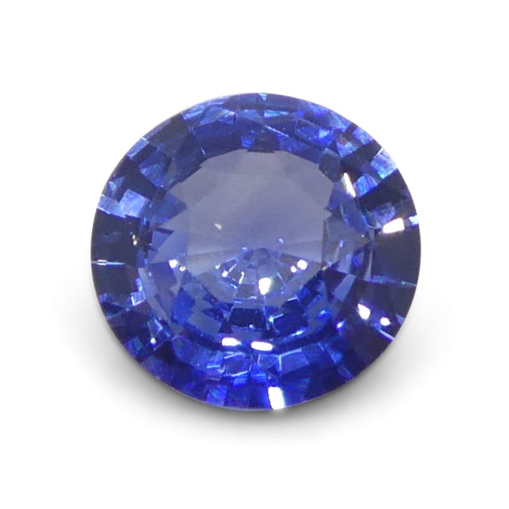 1ct Round Blue Sapphire from Sri Lanka For Sale 7