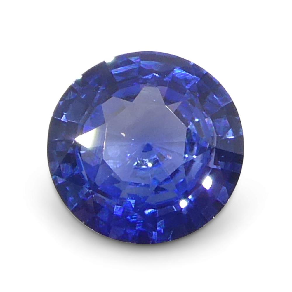 1ct Round Blue Sapphire from Sri Lanka For Sale 8
