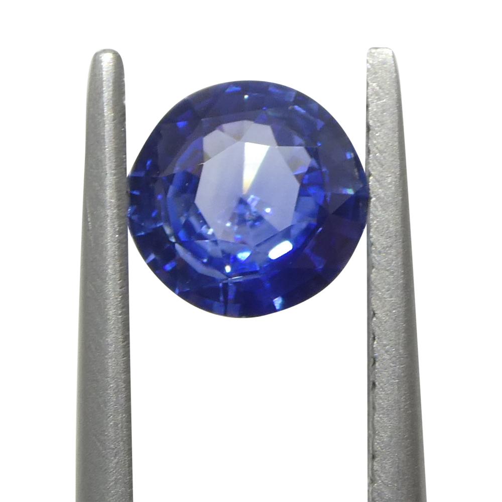 1ct Round Blue Sapphire from Sri Lanka In New Condition For Sale In Toronto, Ontario