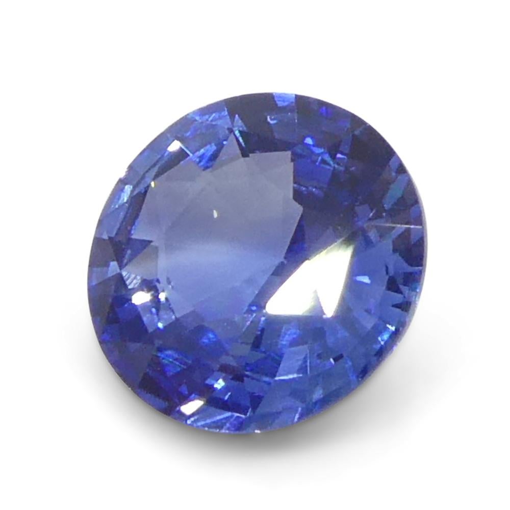 1ct Round Blue Sapphire from Sri Lanka For Sale 2