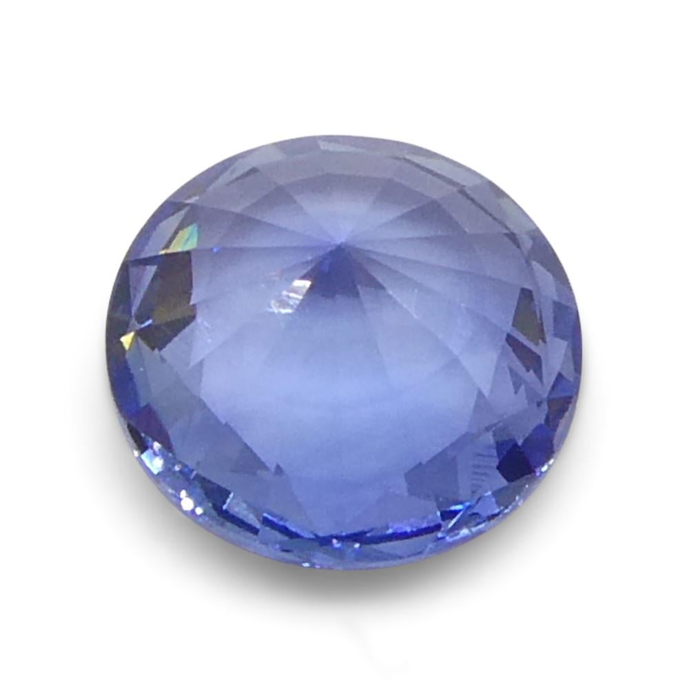 1ct Round Blue Sapphire from Sri Lanka For Sale 3
