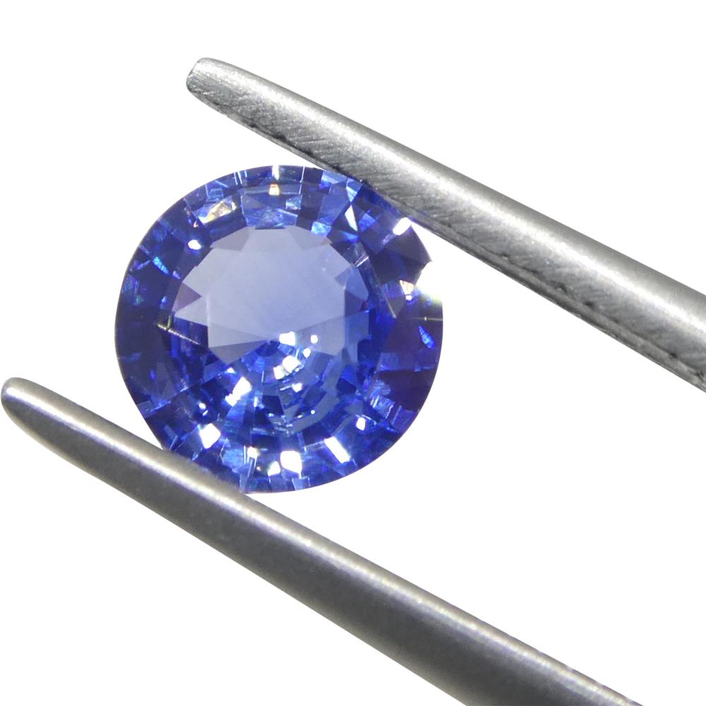 1ct Round Blue Sapphire from Sri Lanka For Sale 5