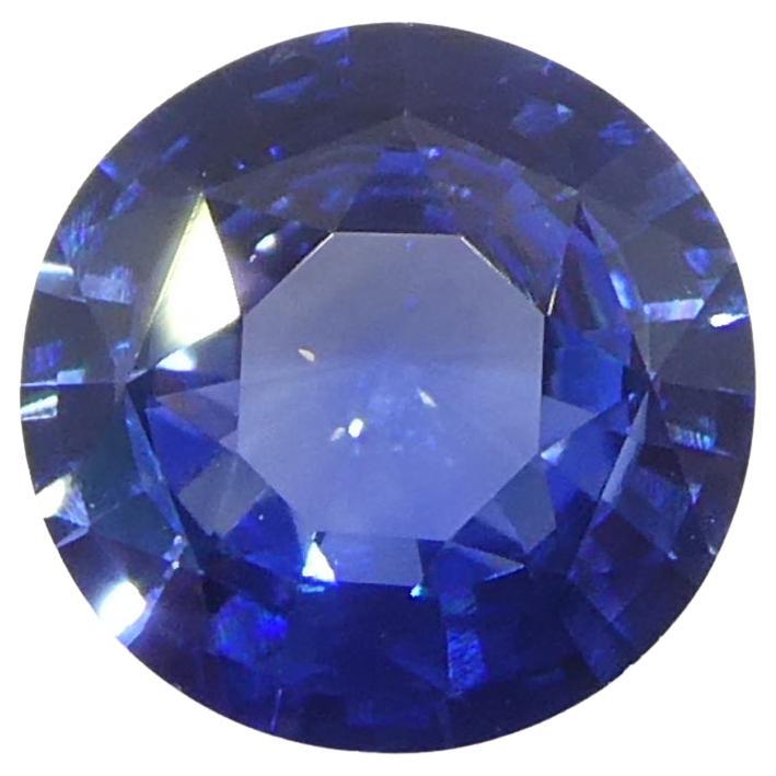 1ct Round Blue Sapphire from Sri Lanka For Sale