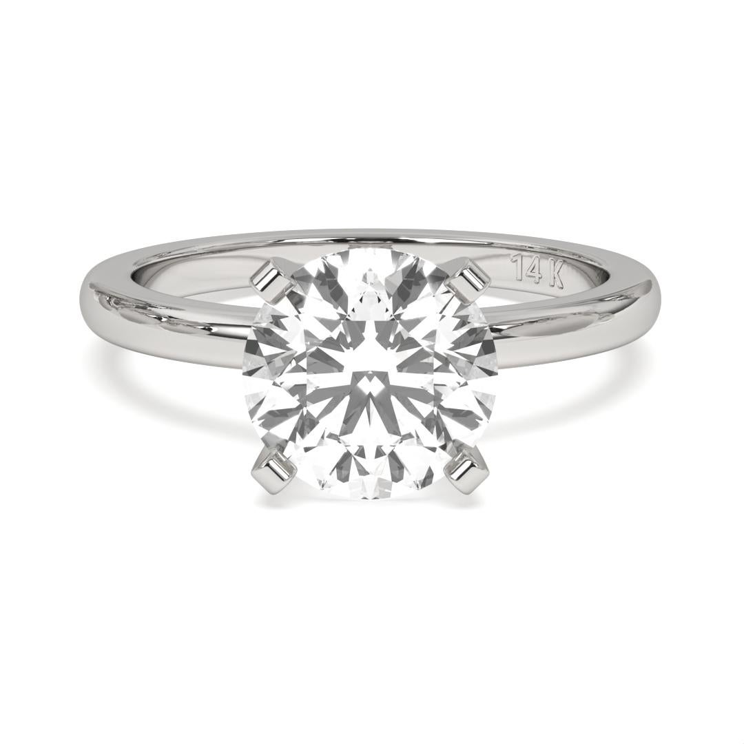 1CT Round Cut Solitaire GH-SI Natural Diamond Wedding Ring For Sale 4