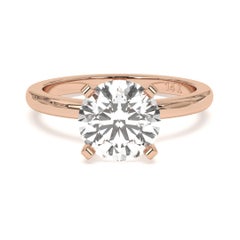 1CT Round Cut Solitaire GH-SI Natural Diamond Wedding Ring