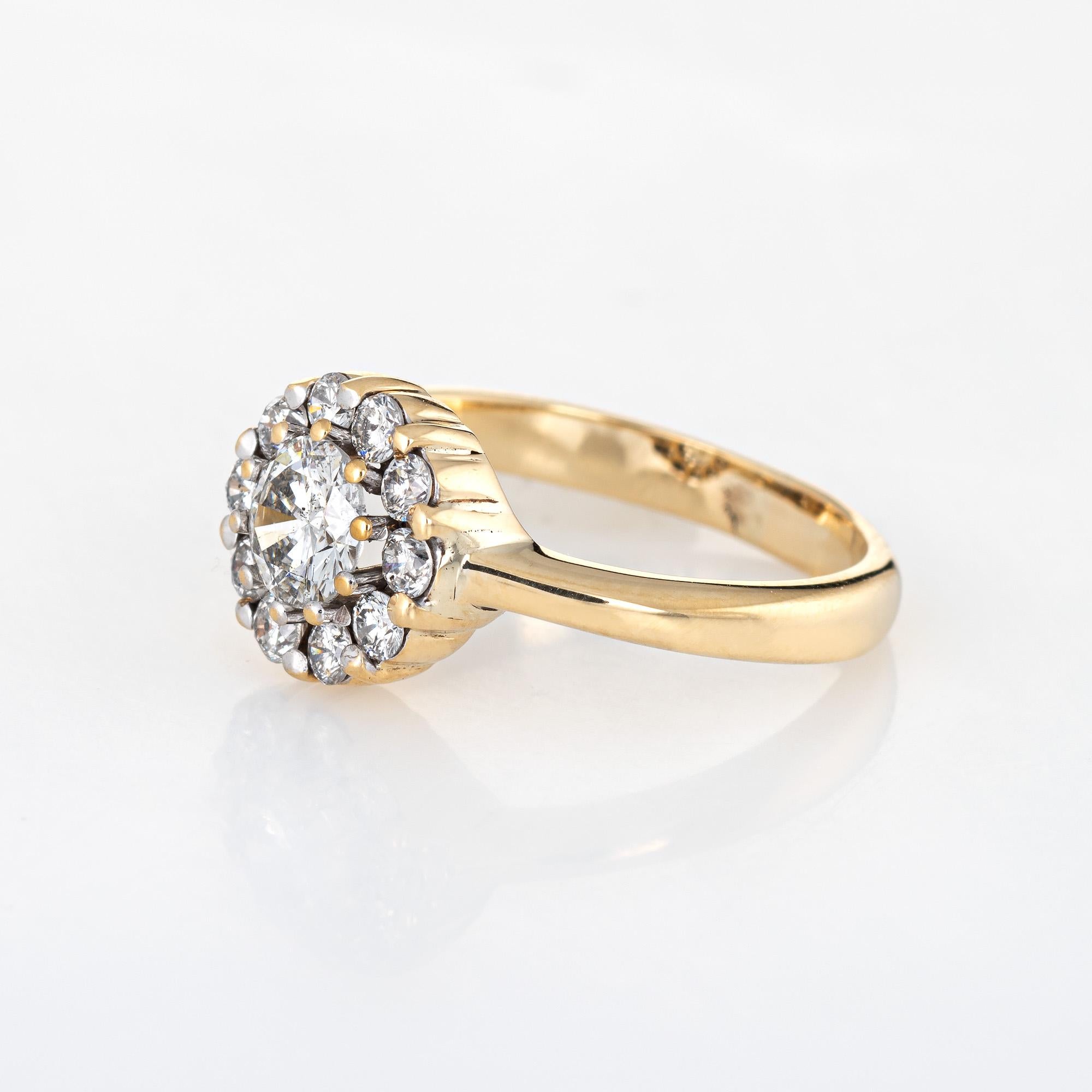 Details about   4.35 Ct Round Diamond Men's Women's Cluster Engagement Ring 14k Yellow Gold Over 