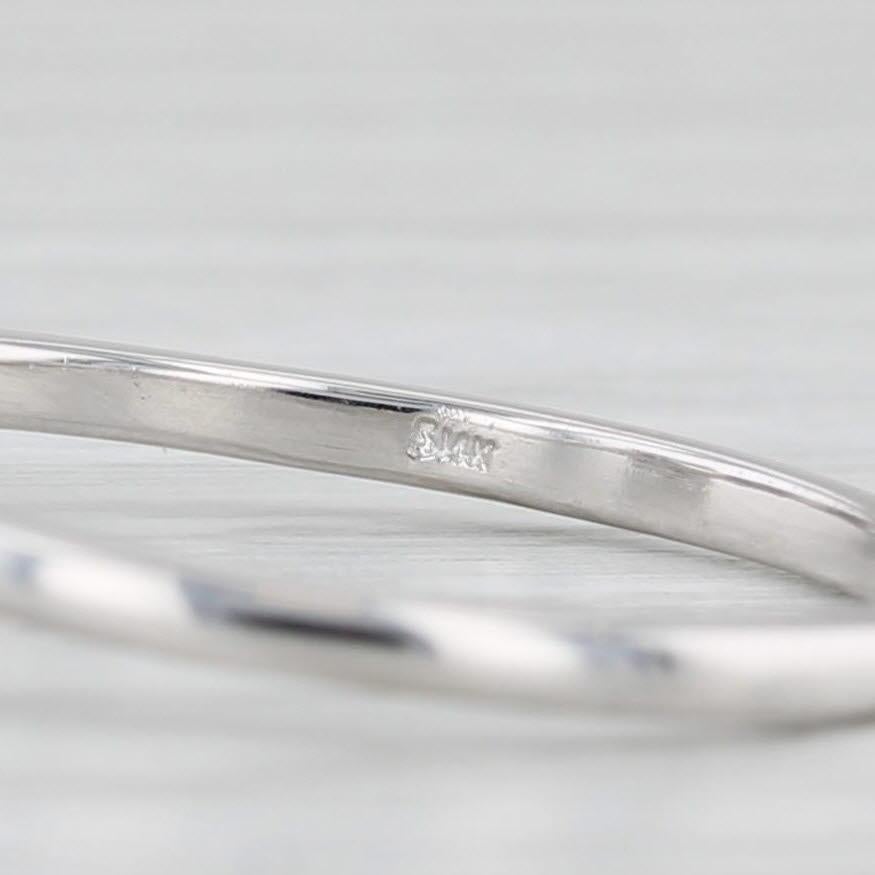 Bague de fiançailles solitaire en or blanc 14 carats avec diamant rond de 1 carat, taille 7,25 GIA en vente 1