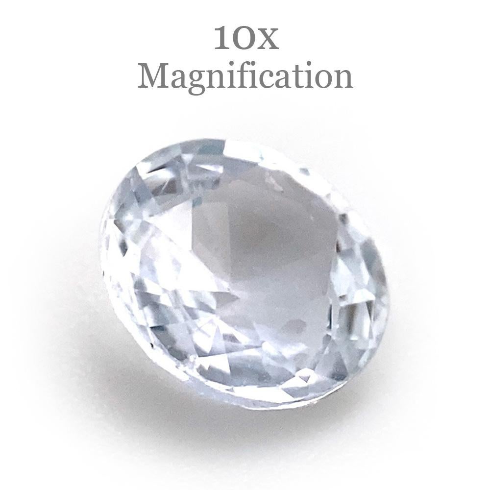 1ct Round Icy Blue Sapphire from Sri Lanka Unheated For Sale 6