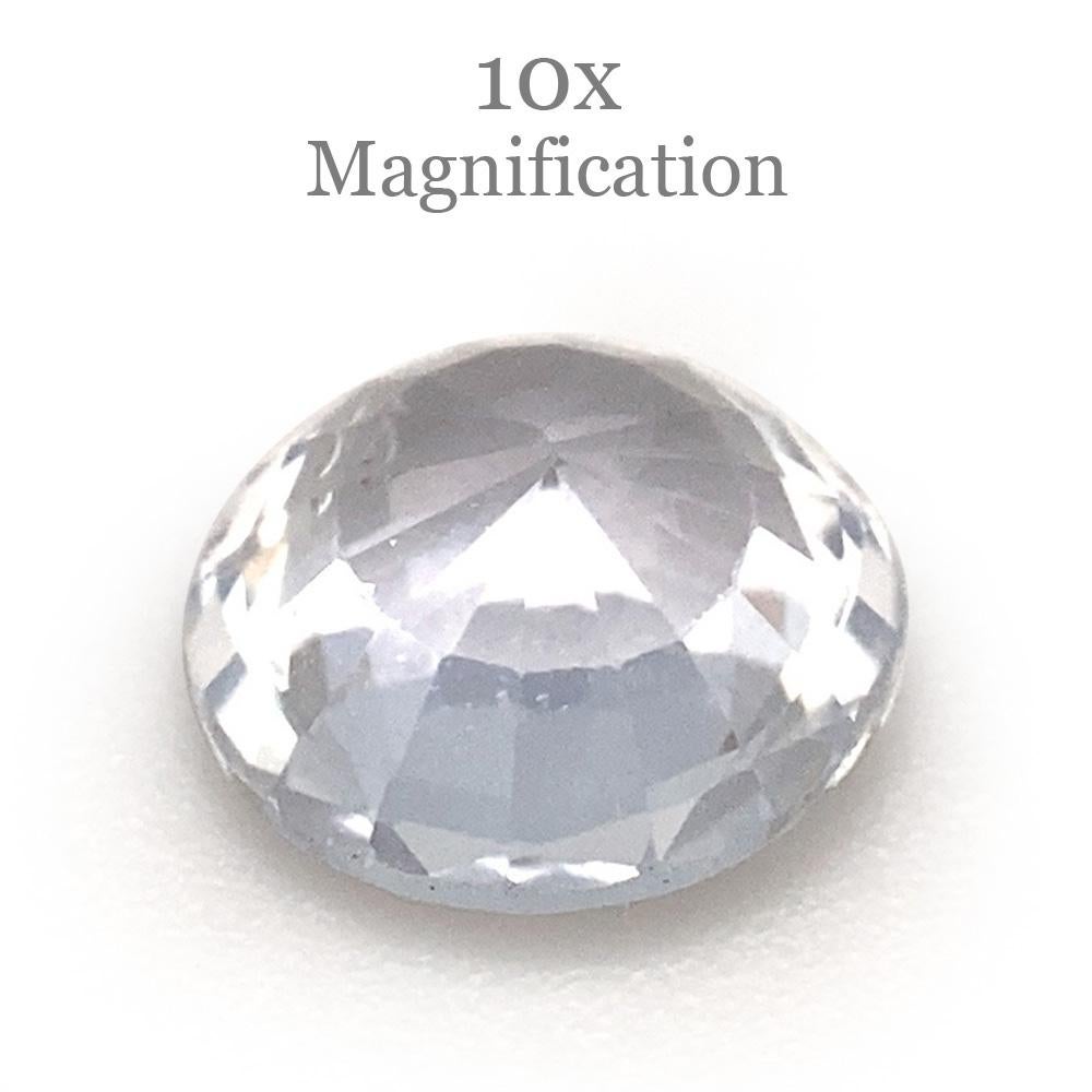 1ct Round Icy Blue Sapphire from Sri Lanka Unheated For Sale 2