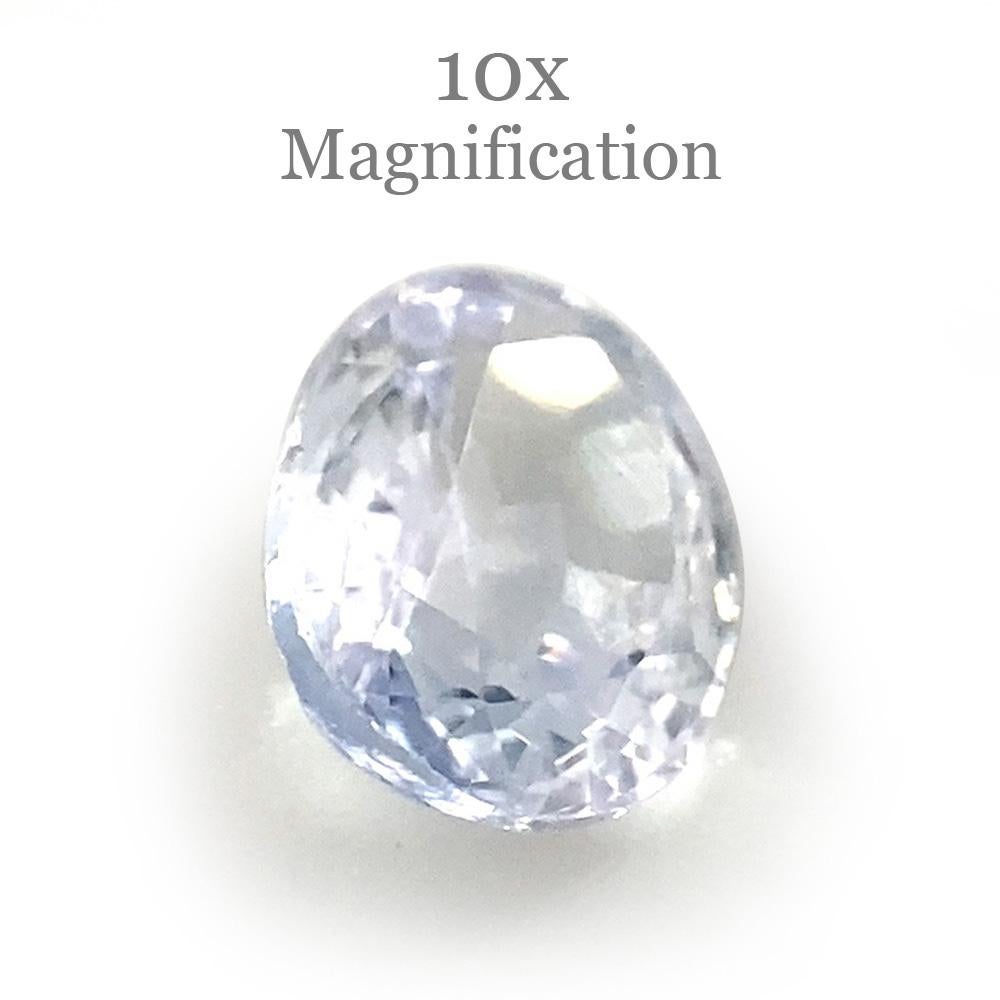 1ct Round Icy Blue Sapphire from Sri Lanka Unheated For Sale 3