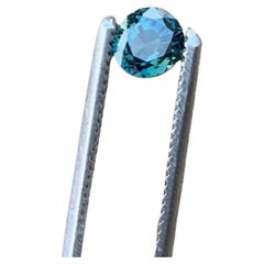 1ct Round Natural Teal blue Natural Untreated Sapphire 