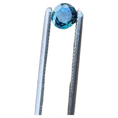 1ct Round Teal Blue Natural Untreated Sapphire Gemstone