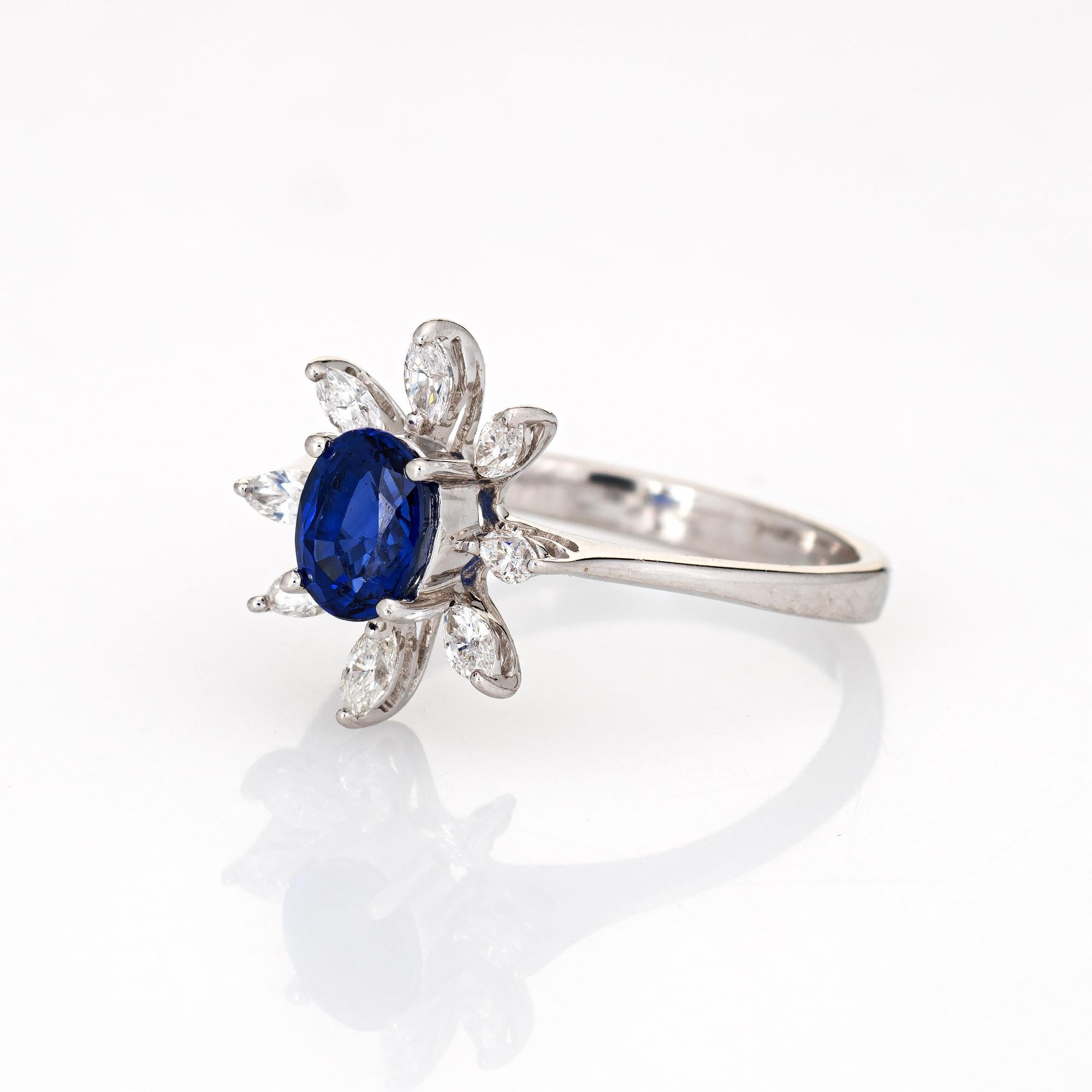 estate blue sapphire engagement ring