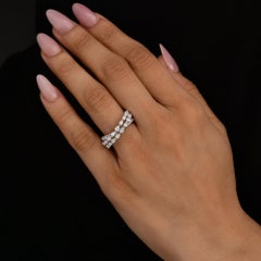 1Ct Triple Row Pear Diamond Engagement Band Ring 14k Gold Fine Jewelry