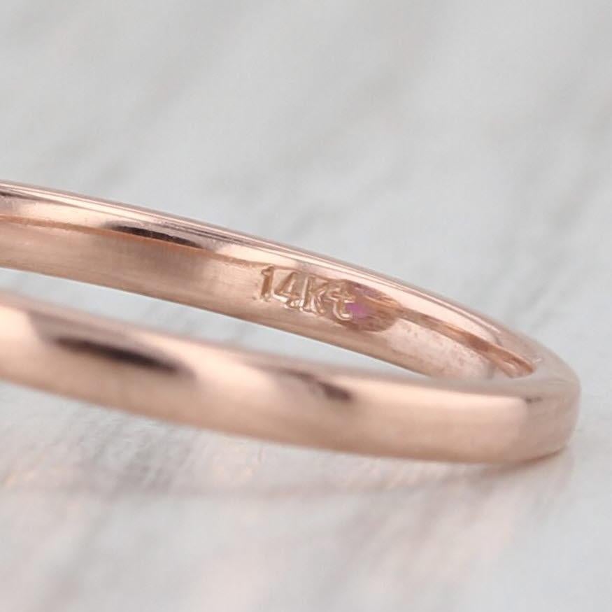 1ctw Amethyst Diamond Halo Ring 14k Rose Gold Size 7 Engagement For Sale 2