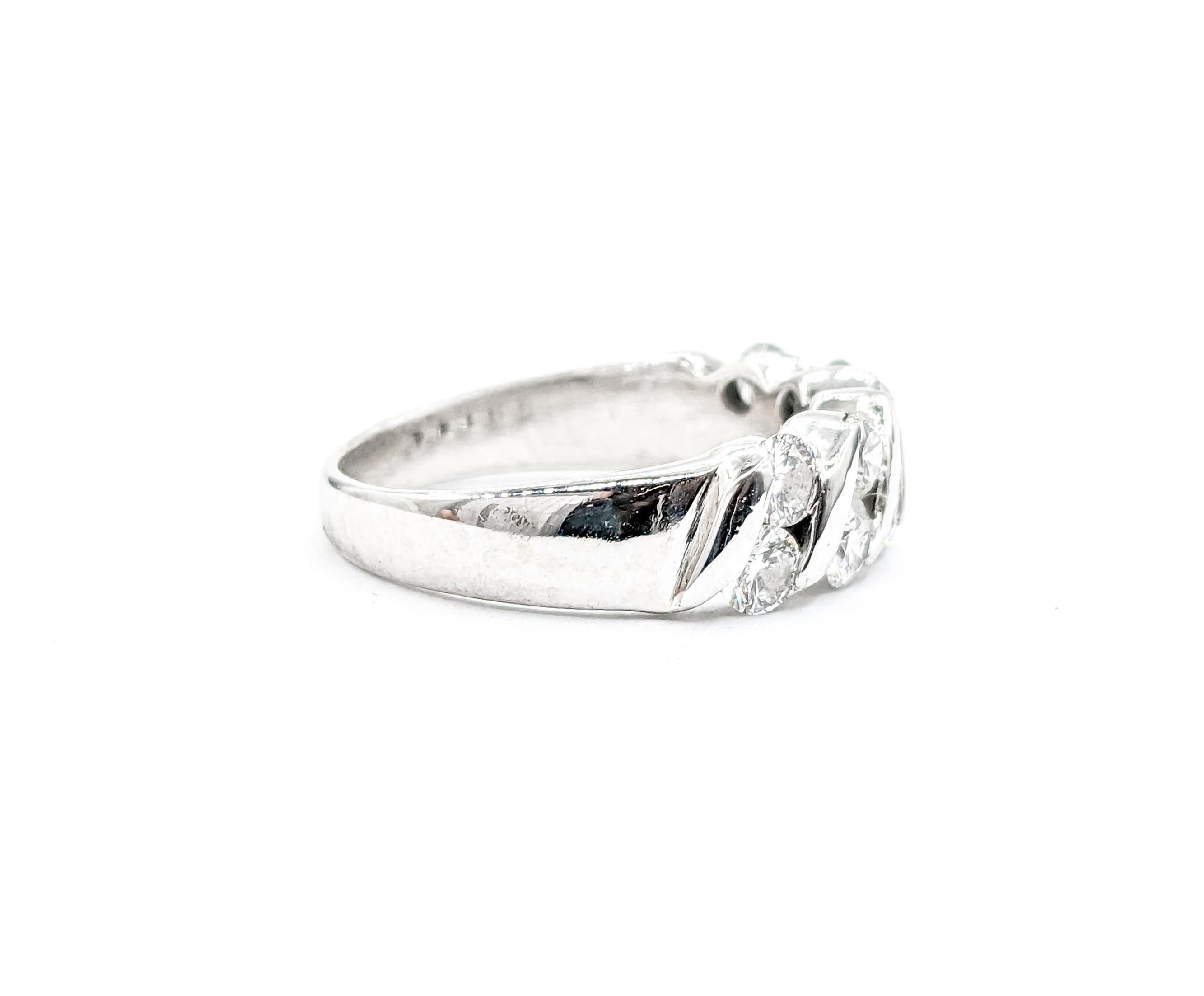 1ctw Channel-Set Diamond Ring White Gold For Sale 1