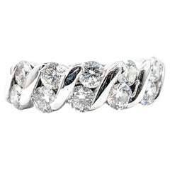 Vintage 1ctw Channel-Set Diamond Ring White Gold