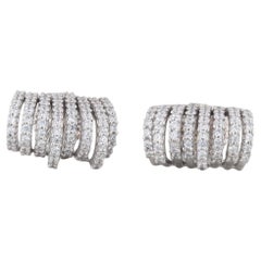 1ctw Cubic Zirconia Beveled Earrings 14k White Gold Studs