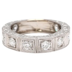 Bague à diamant 1ctw, or blanc 14k, taille 5.25