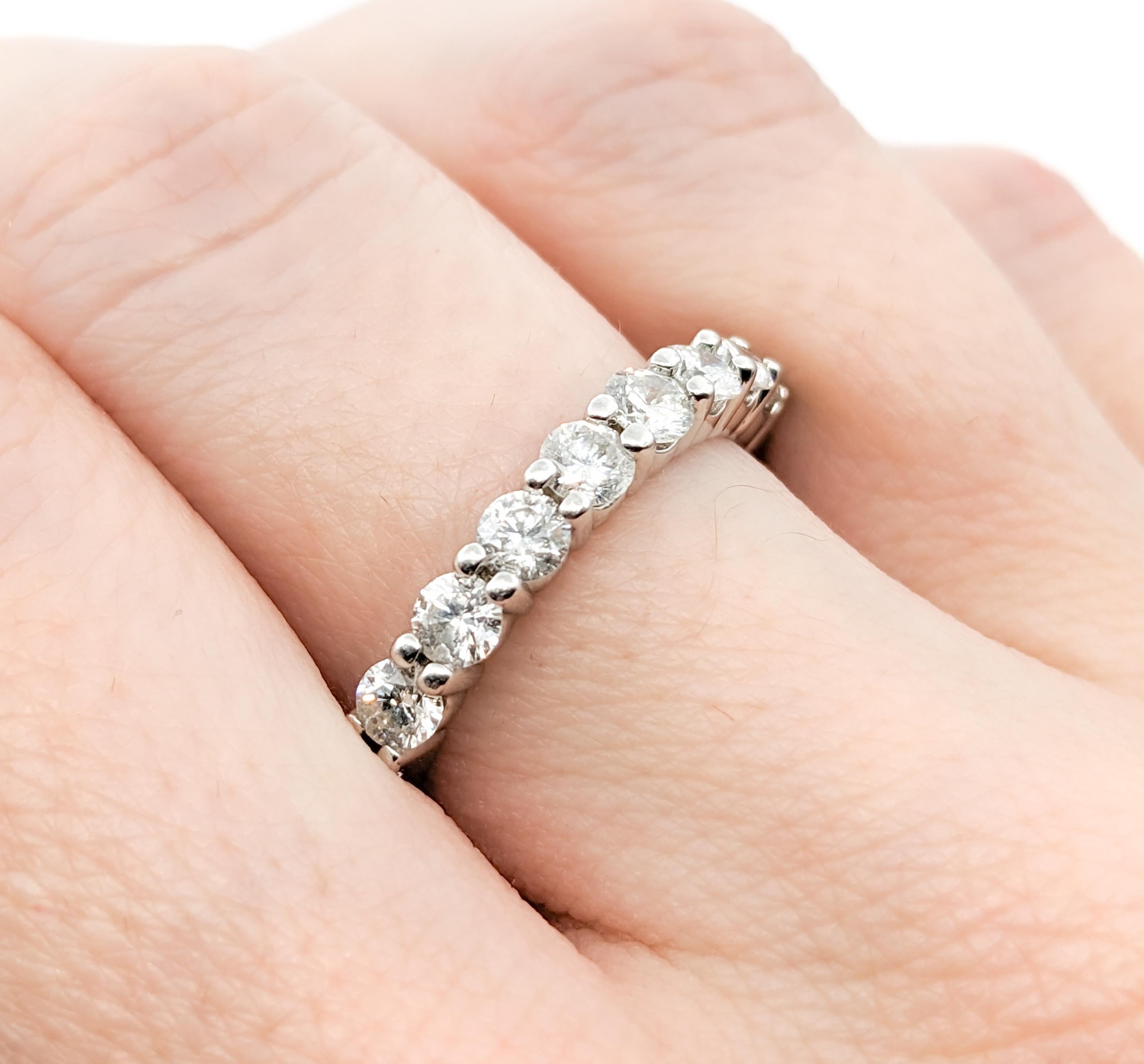 Bague de mariage en or blanc avec un diamant de 1ctw Excellent état - En vente à Bloomington, MN