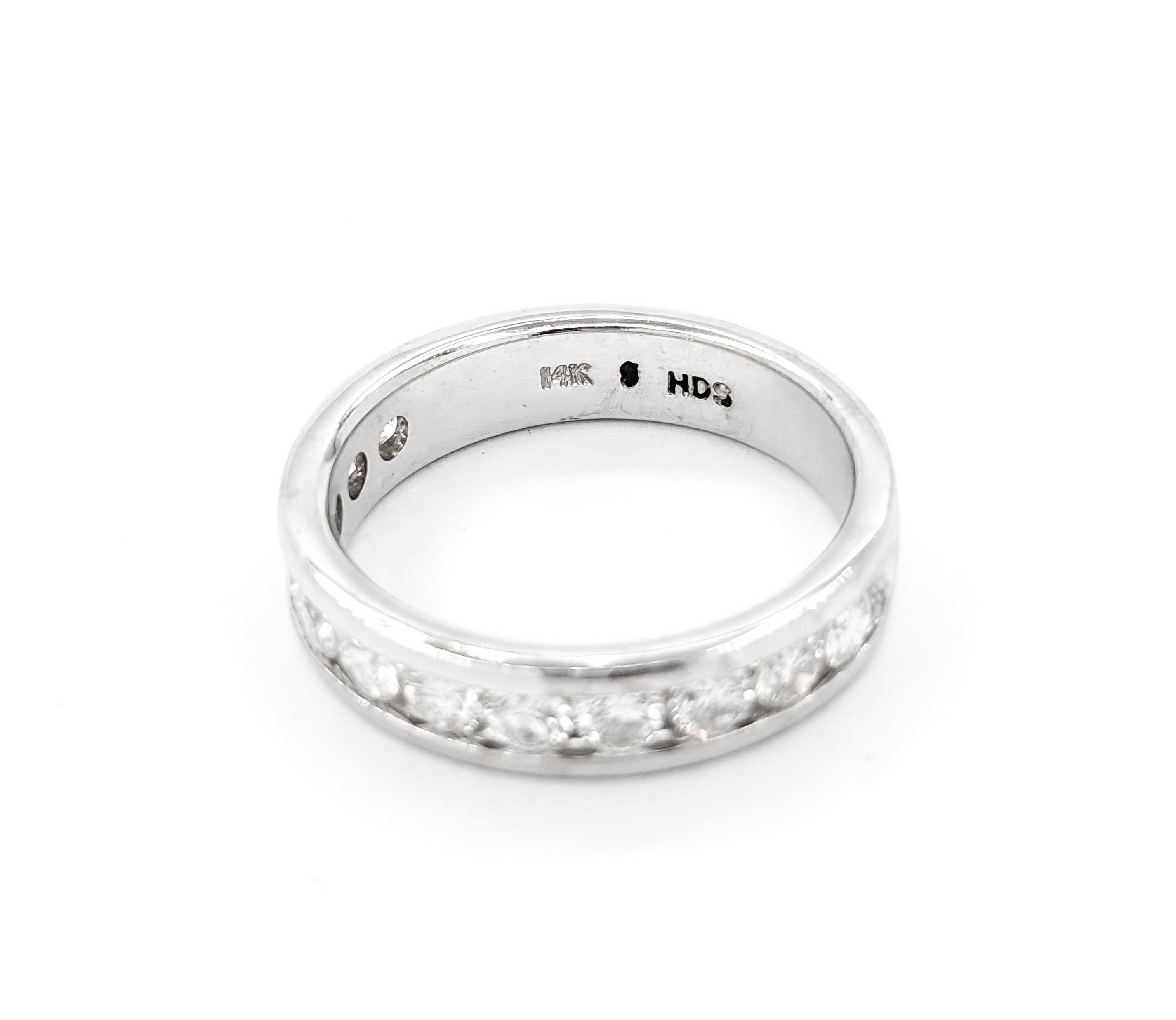 1.ctw Diamond Channel Set Ring In white Gold For Sale 4