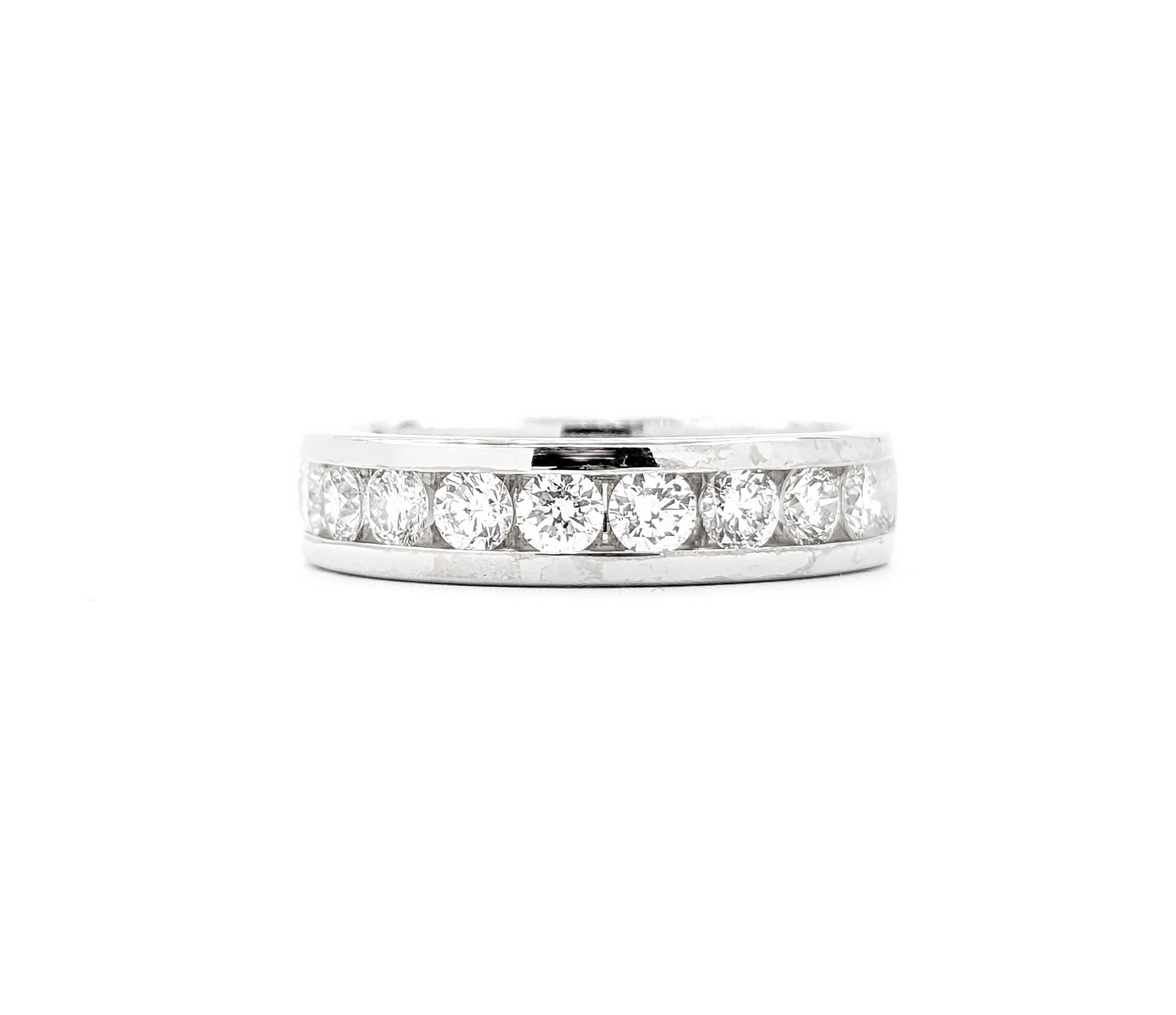 1.ctw Diamond Channel Set Ring In white Gold For Sale 5