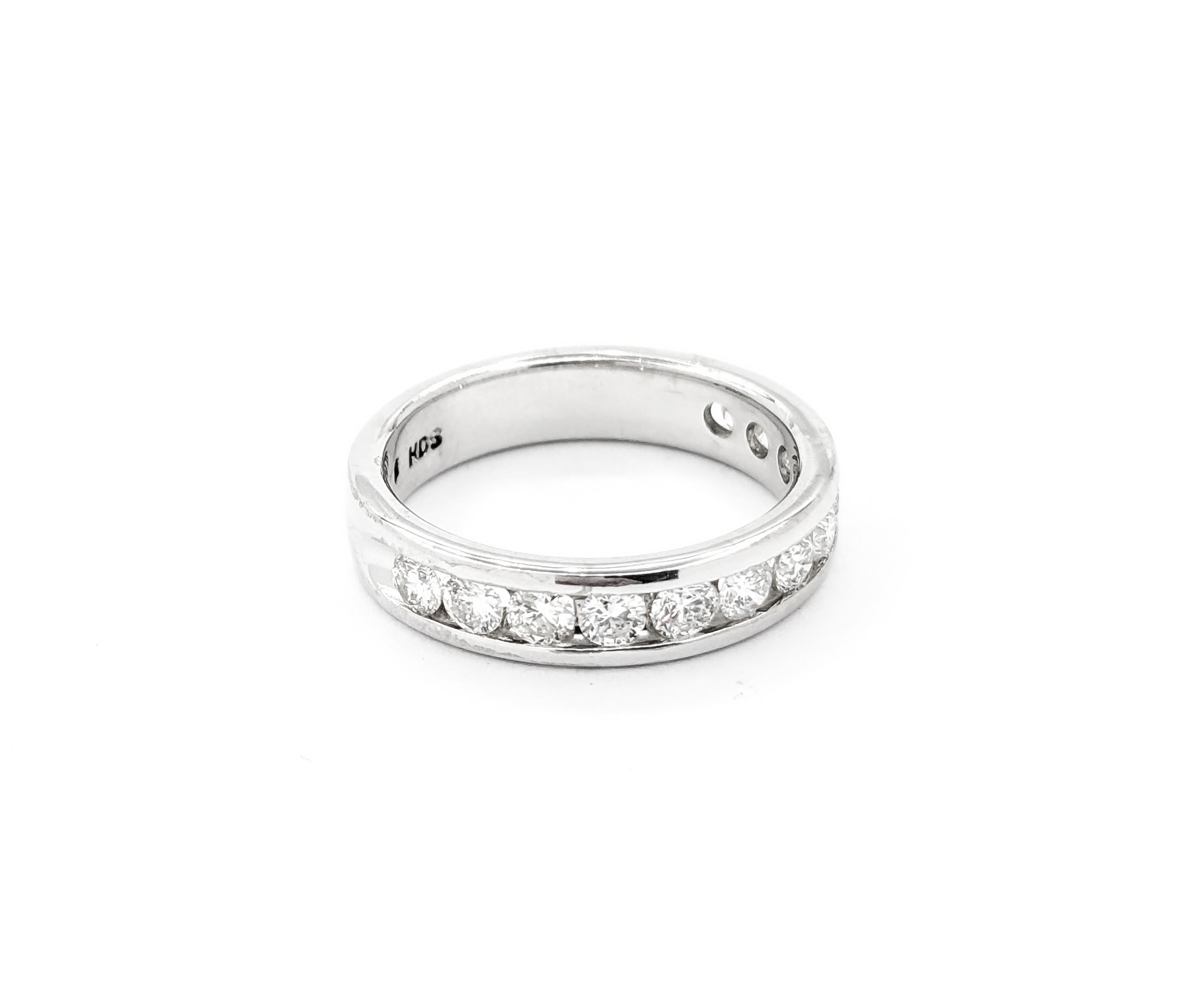 Women's 1.ctw Diamond Channel Set Ring In white Gold For Sale