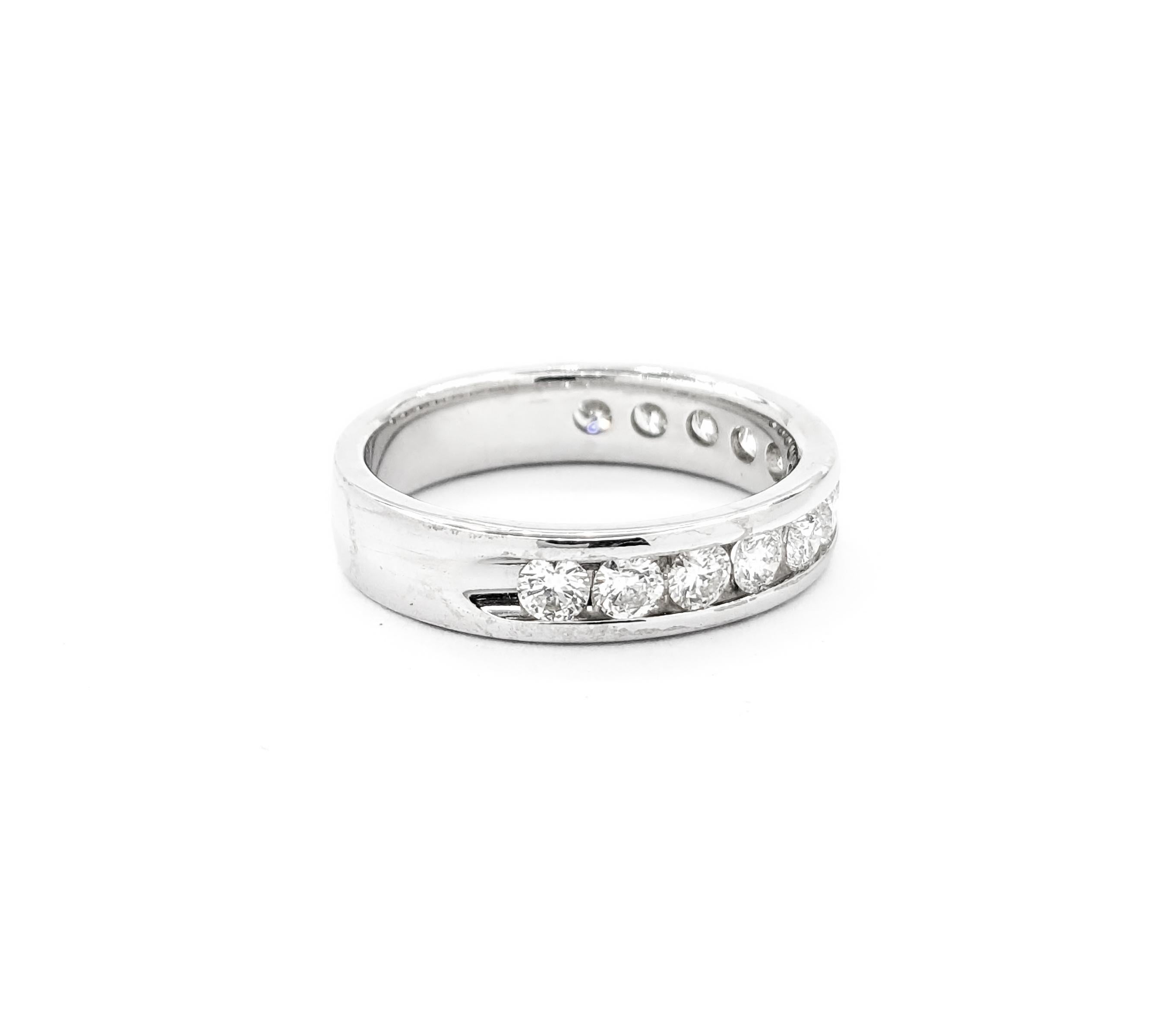 1.ctw Diamond Channel Set Ring In white Gold For Sale 1