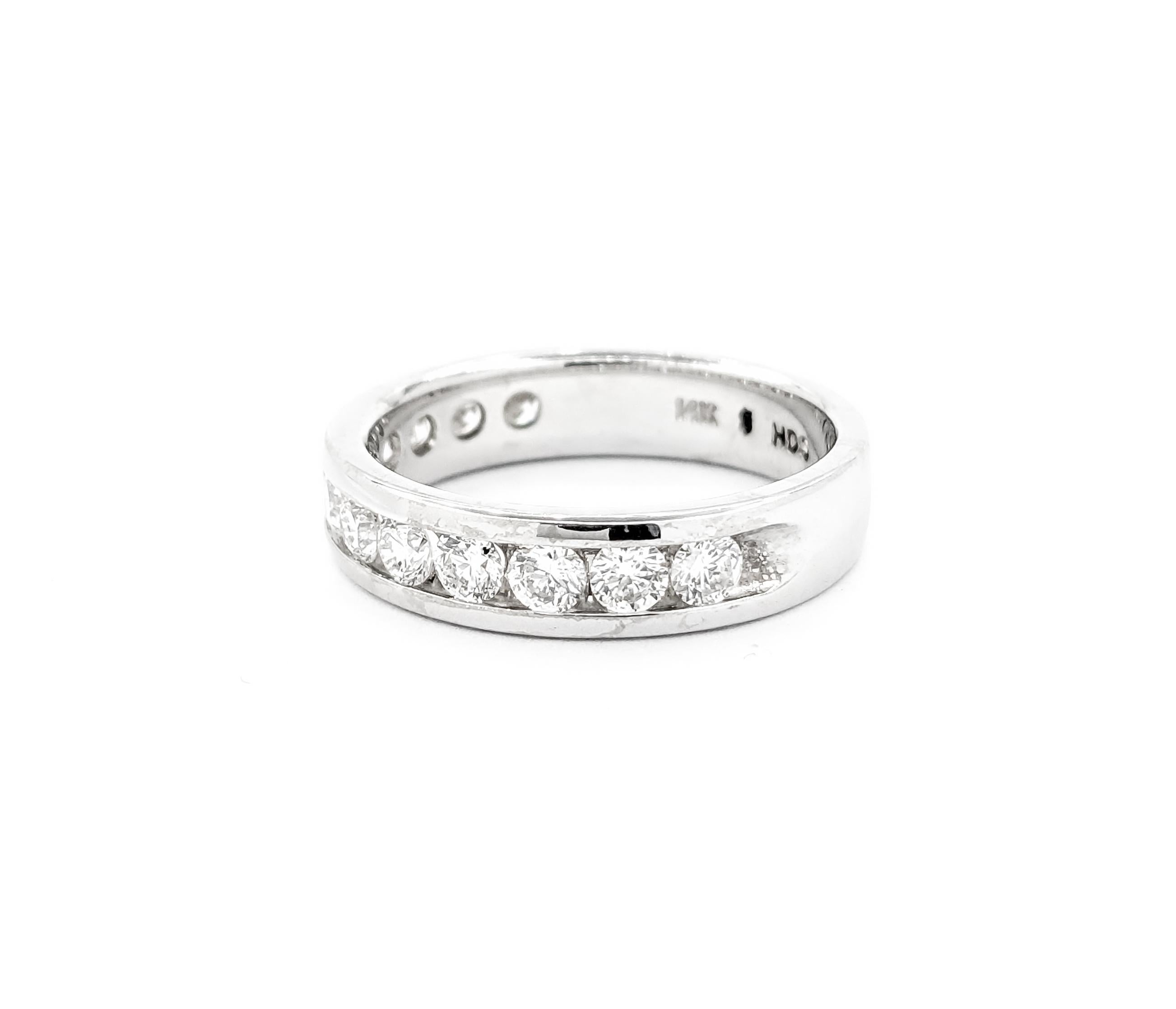 1.ctw Diamond Channel Set Ring In white Gold For Sale 3
