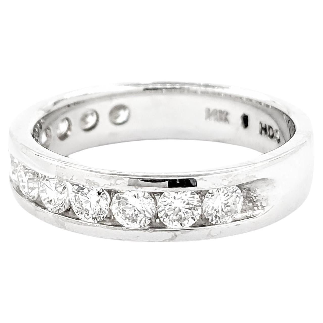1.ctw Diamond Channel Set Ring In white Gold For Sale