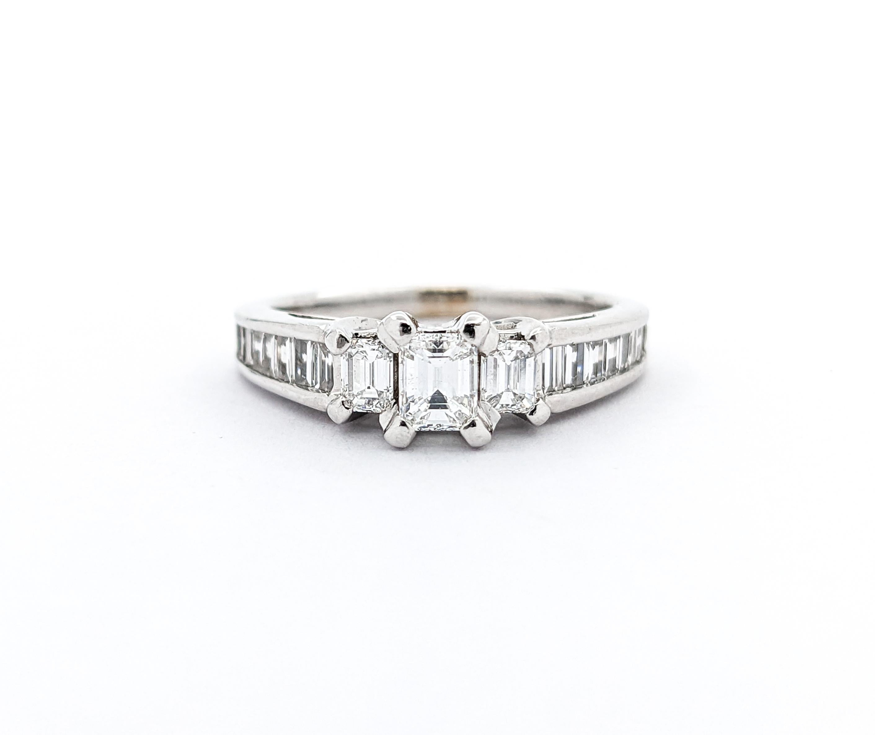 1ctw Diamond Engagement Ring In White Gold For Sale 2