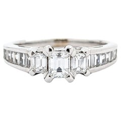 1ctw Diamond Engagement Ring In White Gold