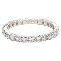 1ctw Diamond Eternity Band Ring, 14k White Gold, Ring Size 7