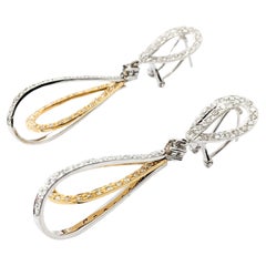 1.ctw Diamond Jackets Earrings In White Gold