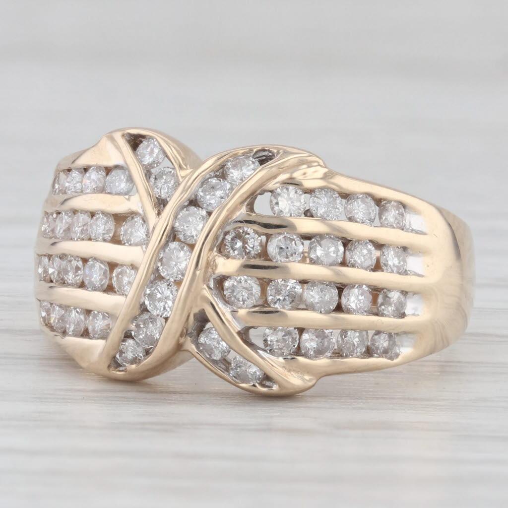 1ctw Diamond Knot Ring 10k Yellow Gold Size 7 1