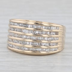 1ctw Diamond Multi-band Ring 14k Yellow Gold Size 7.5