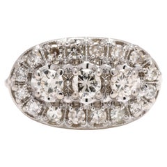 1ctw Diamond Princess Ring, 14k White Gold, Ring Size 5.25, Bridal