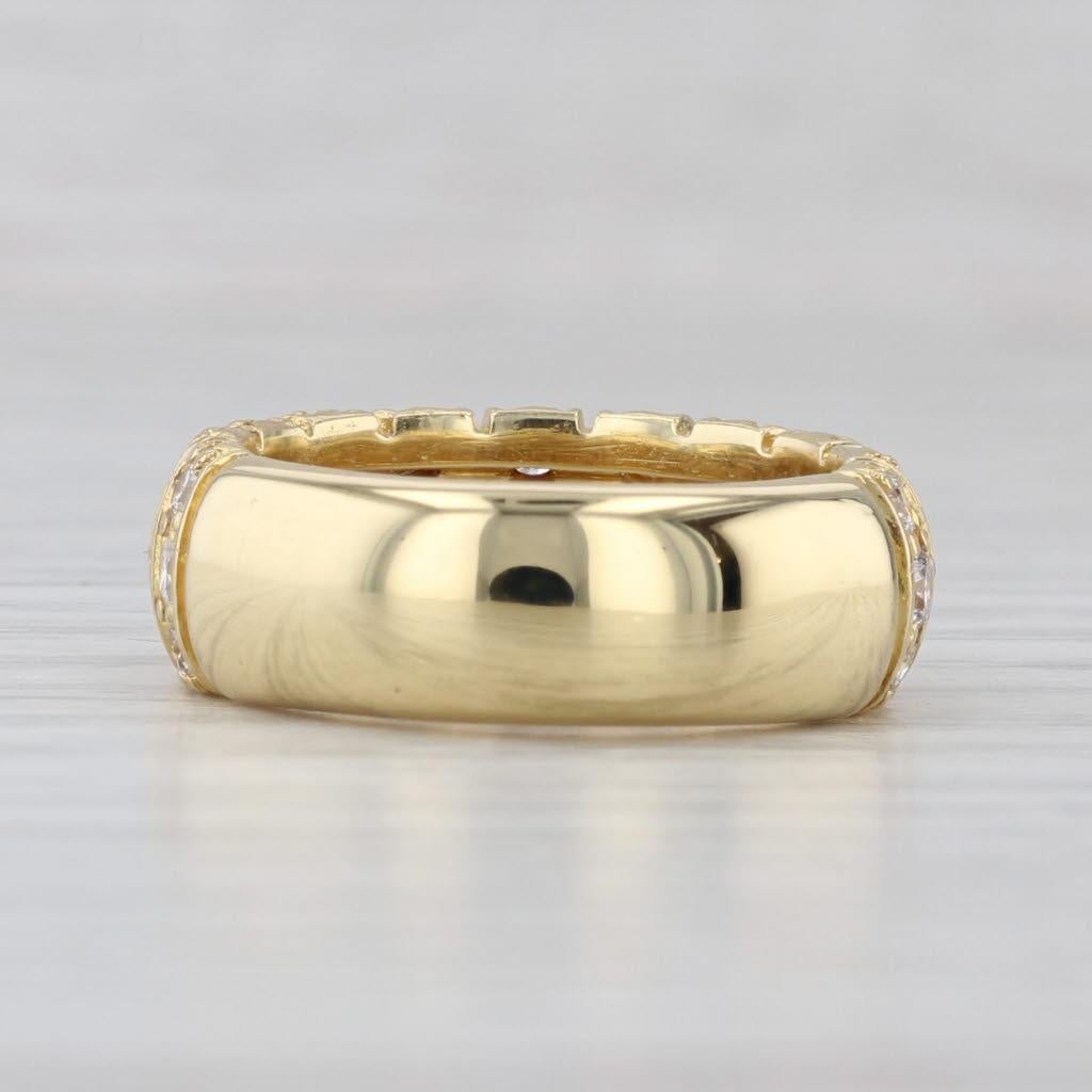 1ctw Diamant Ring 18k Gelbgold Größe 5,75 Jahrestag Hochzeit Band (Rundschliff) im Angebot