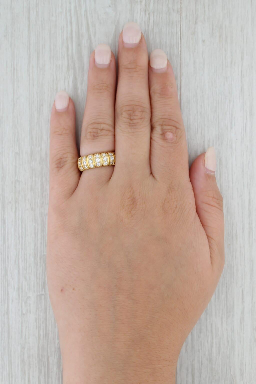 1ctw Diamant Ring 18k Gelbgold Größe 5,75 Jahrestag Hochzeit Band im Angebot 3