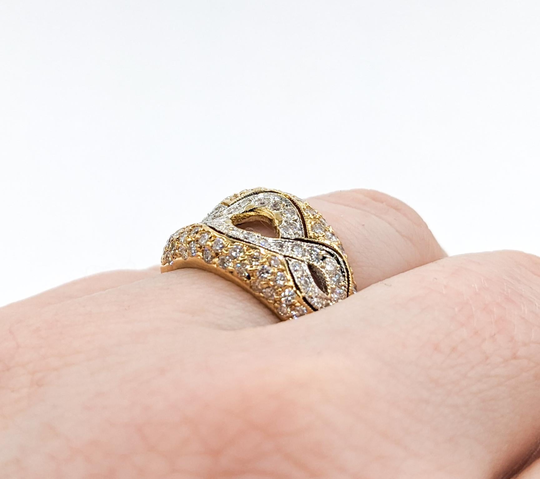 1ctw Diamond Ring In Two-Tone Gold For Sale 1