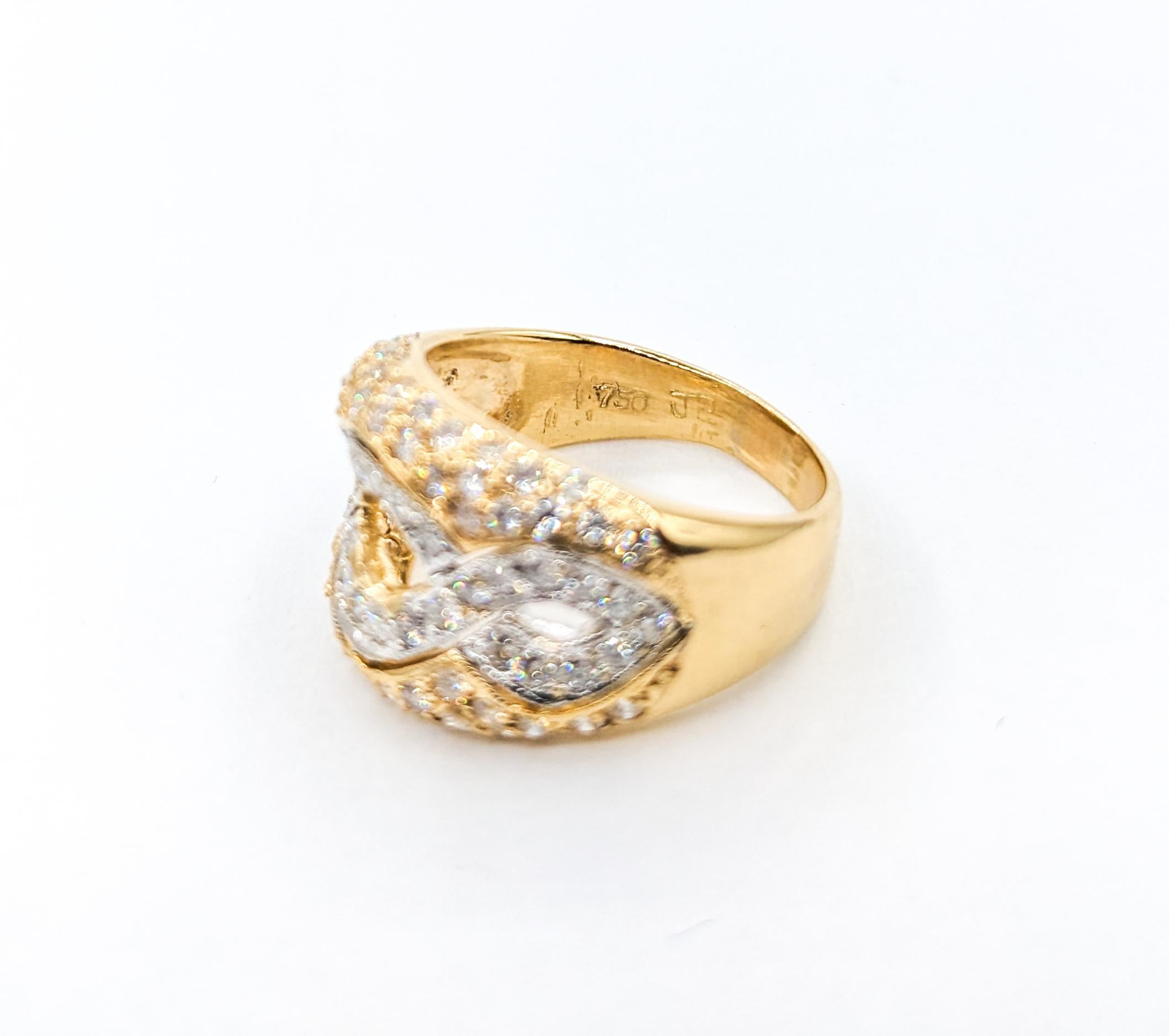1ctw Diamond Ring In Two-Tone Gold For Sale 2