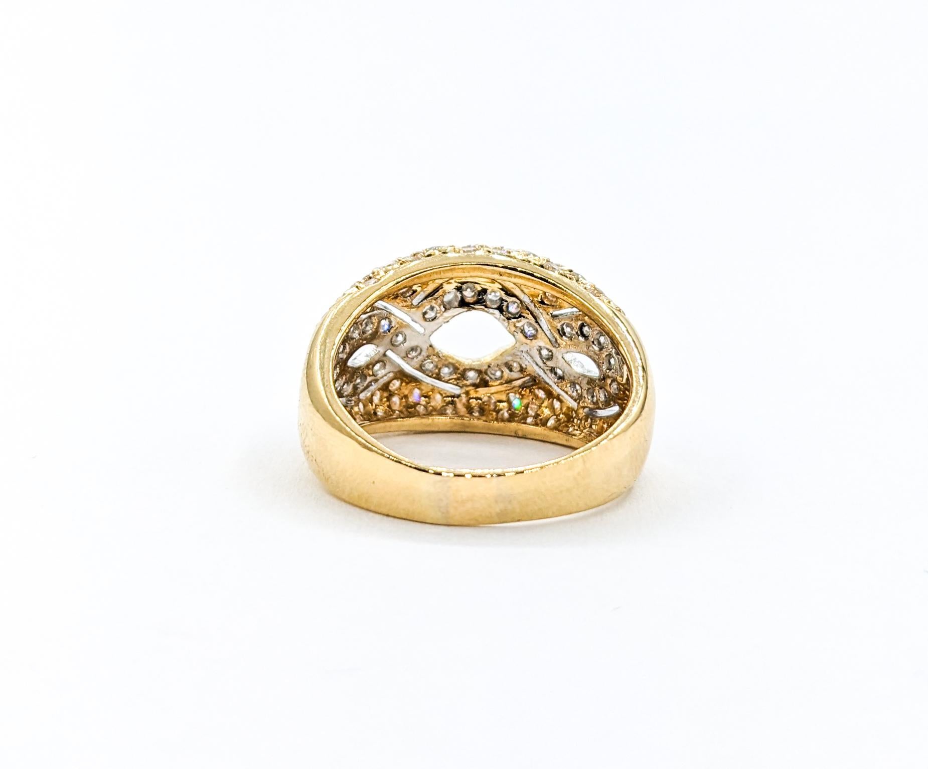 1ctw Diamond Ring In Two-Tone Gold For Sale 3