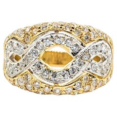 1ctw Diamond Ring In Two-Tone Gold