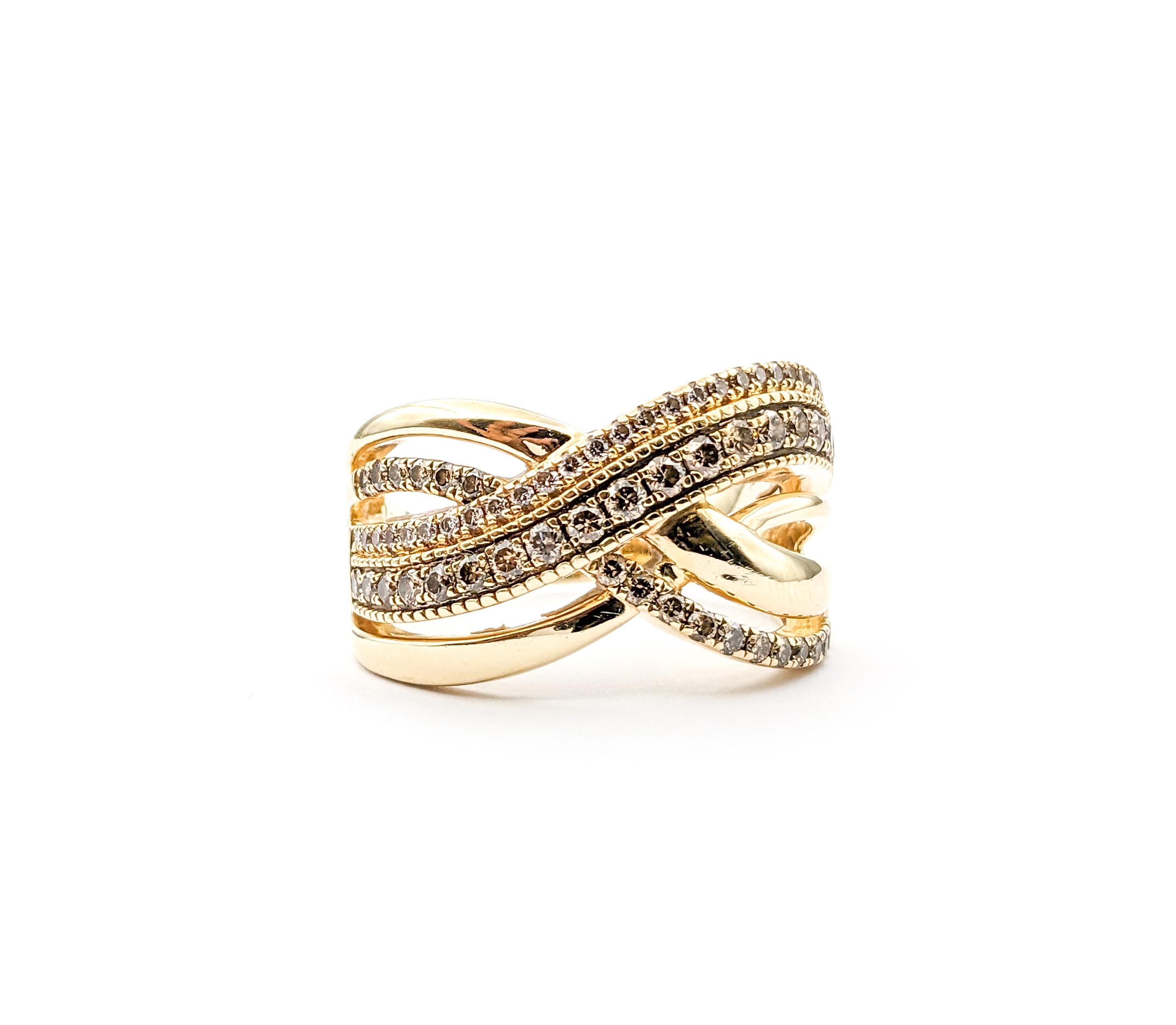 Women's 1ctw Diamond Ring In Yellow Gold For Sale