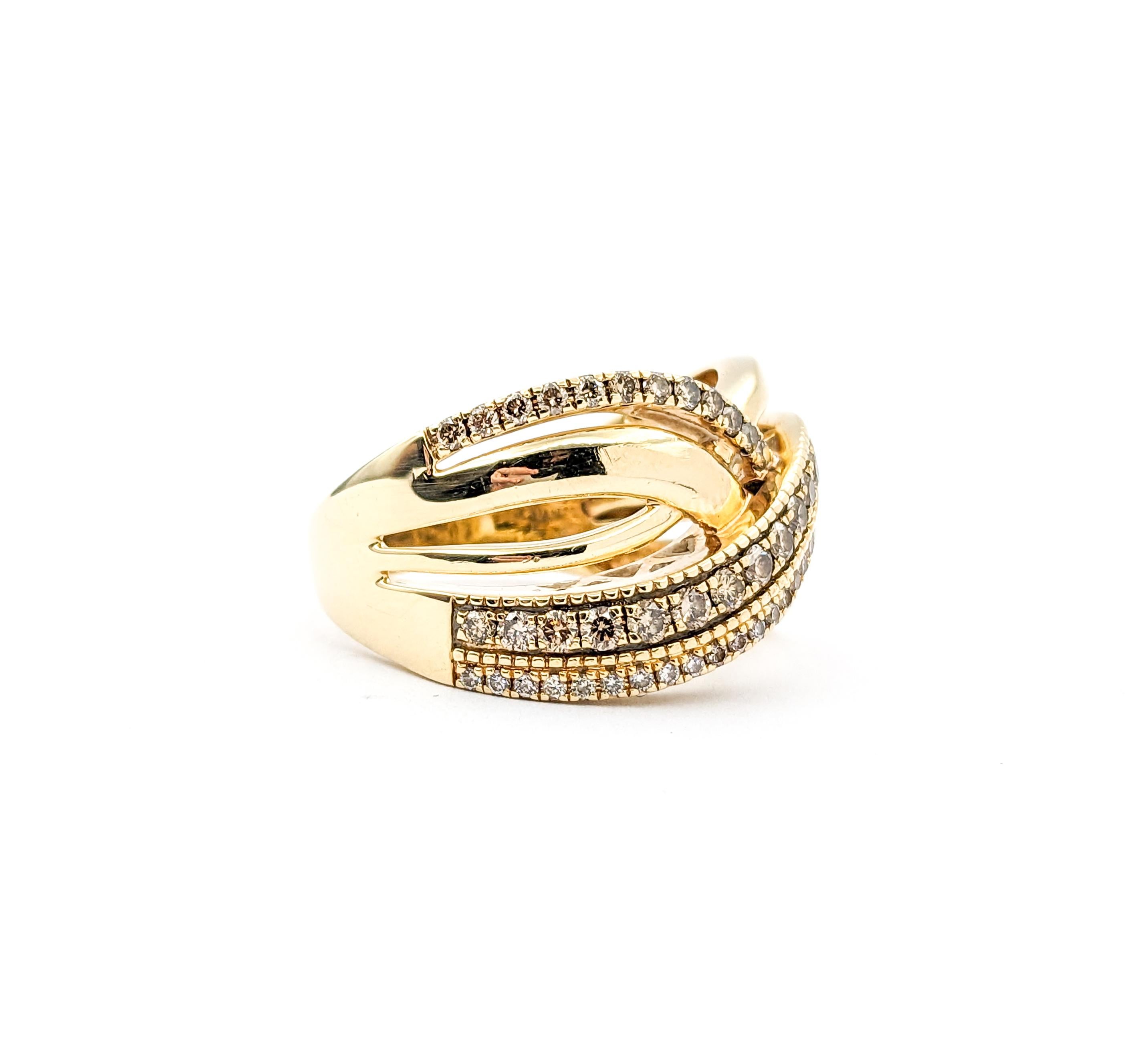 1ctw Diamond Ring In Yellow Gold For Sale 1