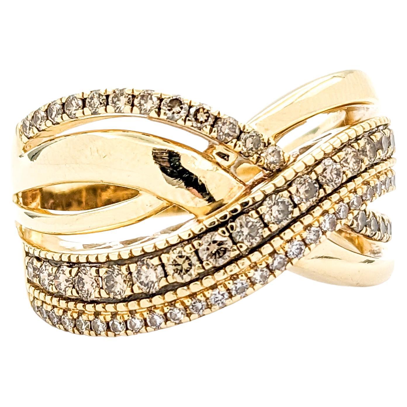 1ctw Diamond Ring In Yellow Gold For Sale