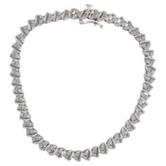 1ctw Diamond Tennis Bracelet 10k White Gold 6.75" 4.4mm