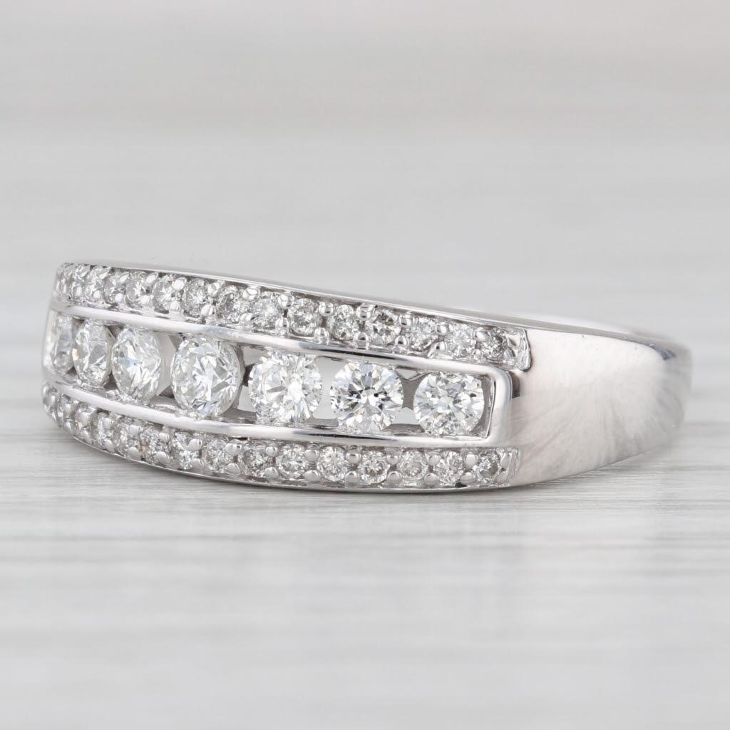 Femenino o masculino Anillo Aniversario de Boda Diamante 1ctw Oro Blanco 14k Talla 12.5 en venta