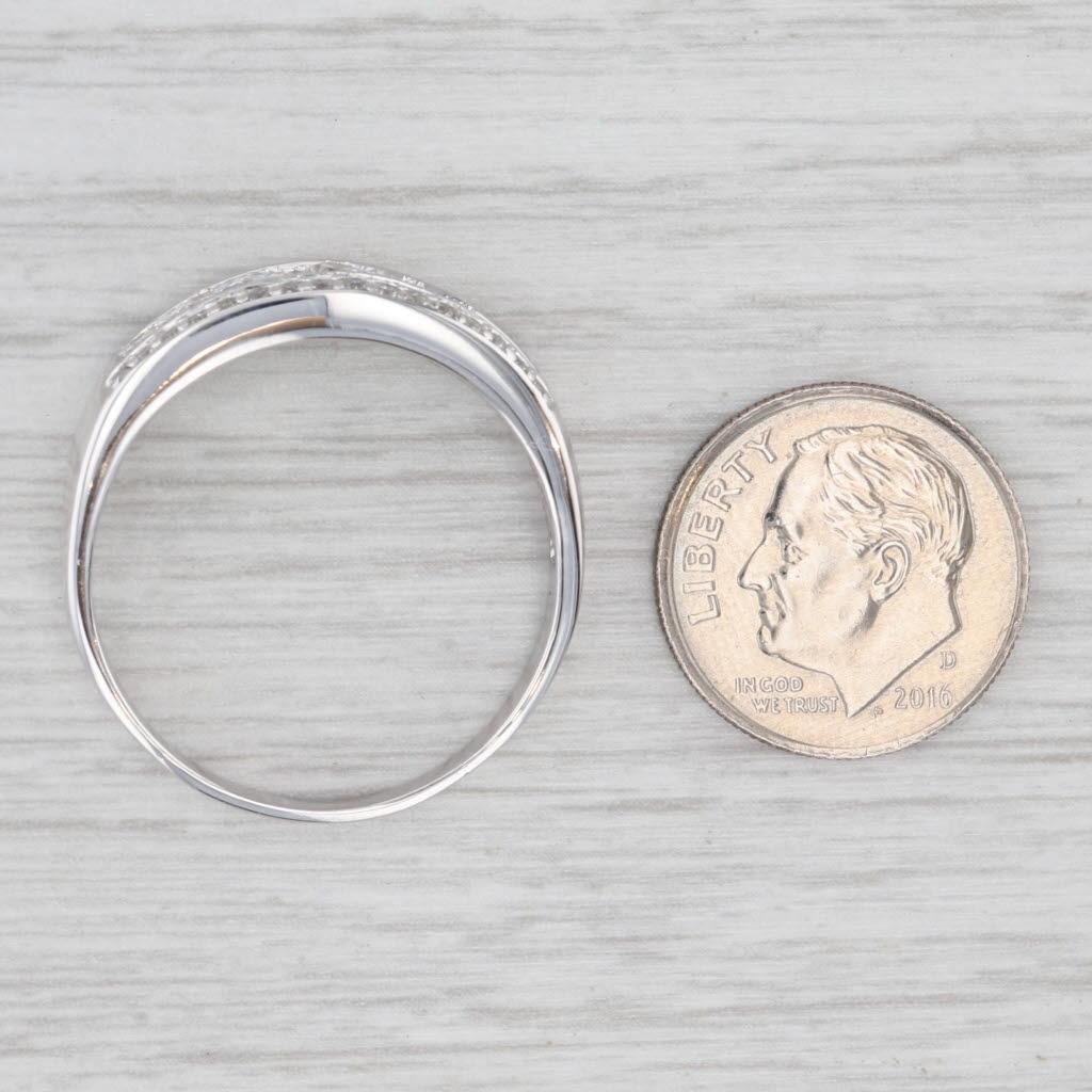 Anillo Aniversario de Boda Diamante 1ctw Oro Blanco 14k Talla 12.5 en venta 1